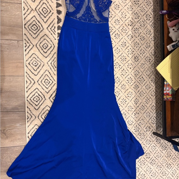Camille La Vie Cobalt Blue Strapless Gown - Picture 7 of 8